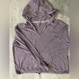 Calvin Klein Performance Pullover Hooded Cropped Shirt Size Medium